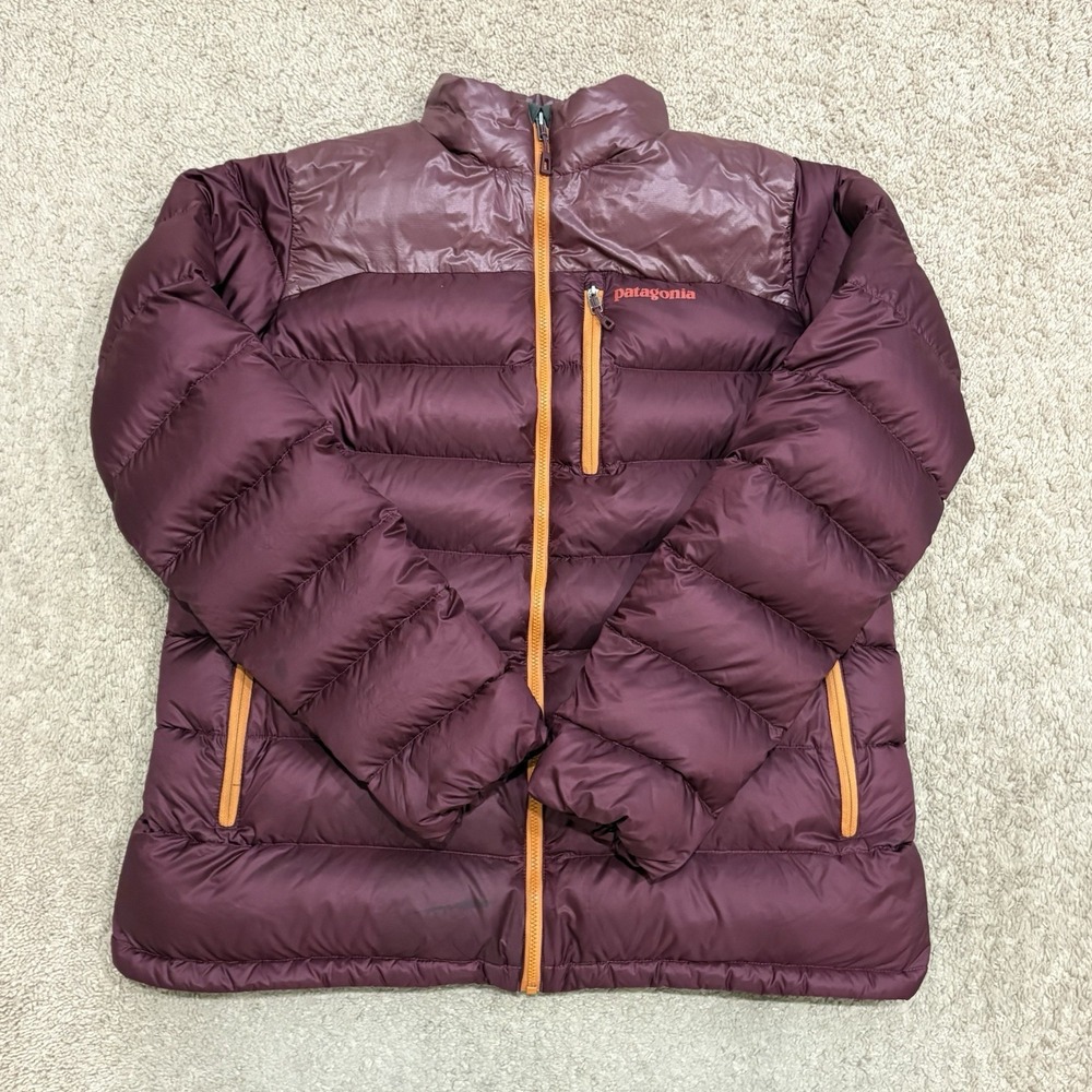 Patagonia Fitz Roy Down Jacket Women's XL Oxblood Red Full Zip Hiking Winter Ski